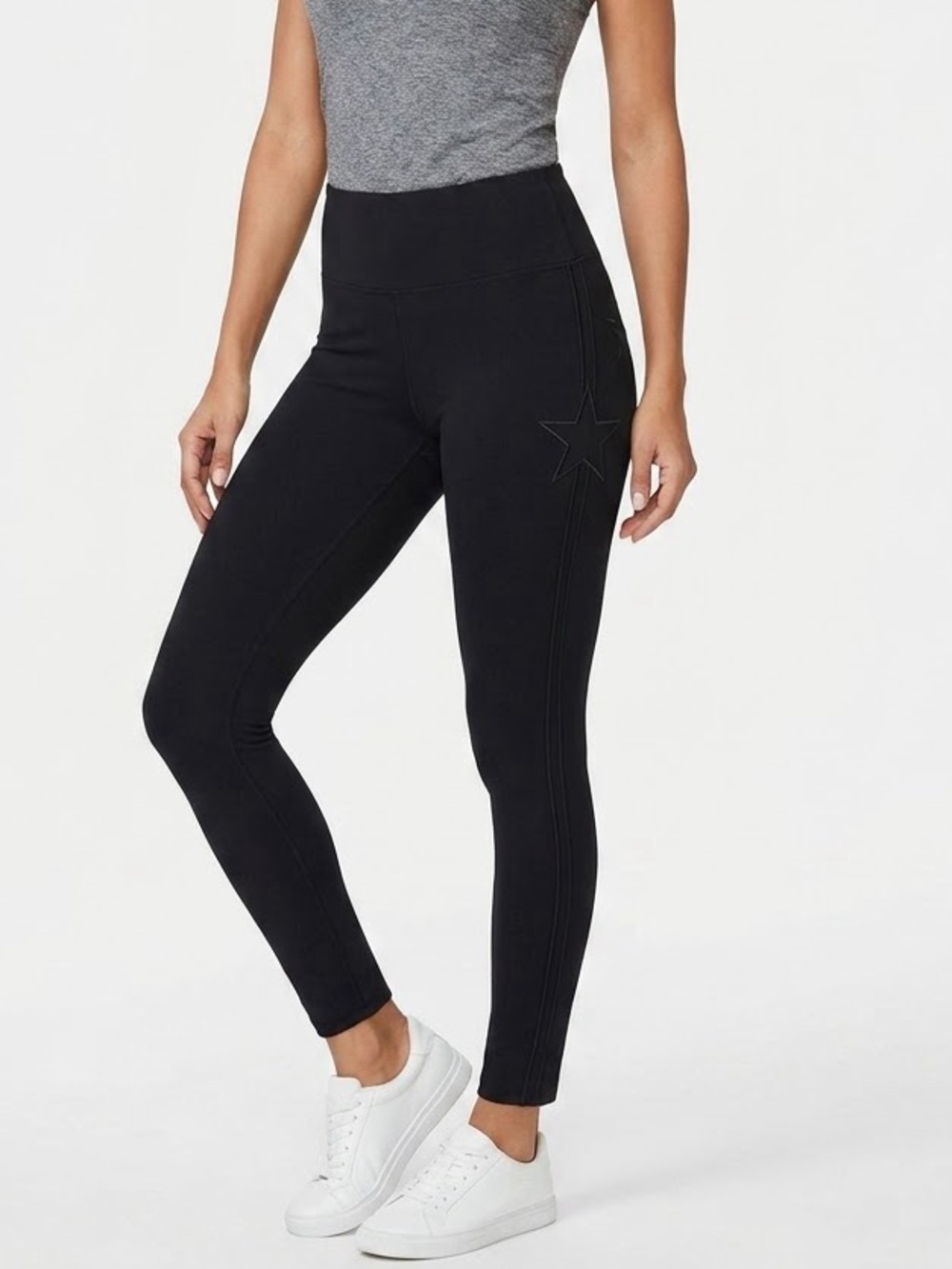 Givenchy Black Leggings Ankle with Subtle Side Star Detail XS
